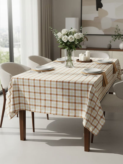 Thread and Loom Terracotta Gingham Tablecloth