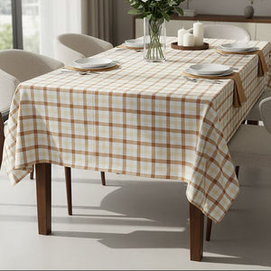 Terracotta Gingham Tablecloth | Thread and Loom