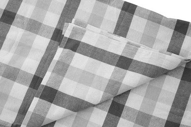 Thread and Loom Grey And Black Check Tablecloth