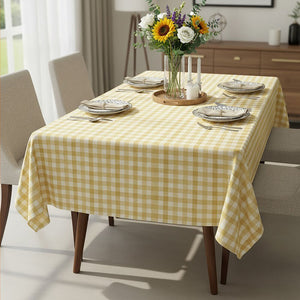 Yellow Check Tablecloth | Thread and Loom