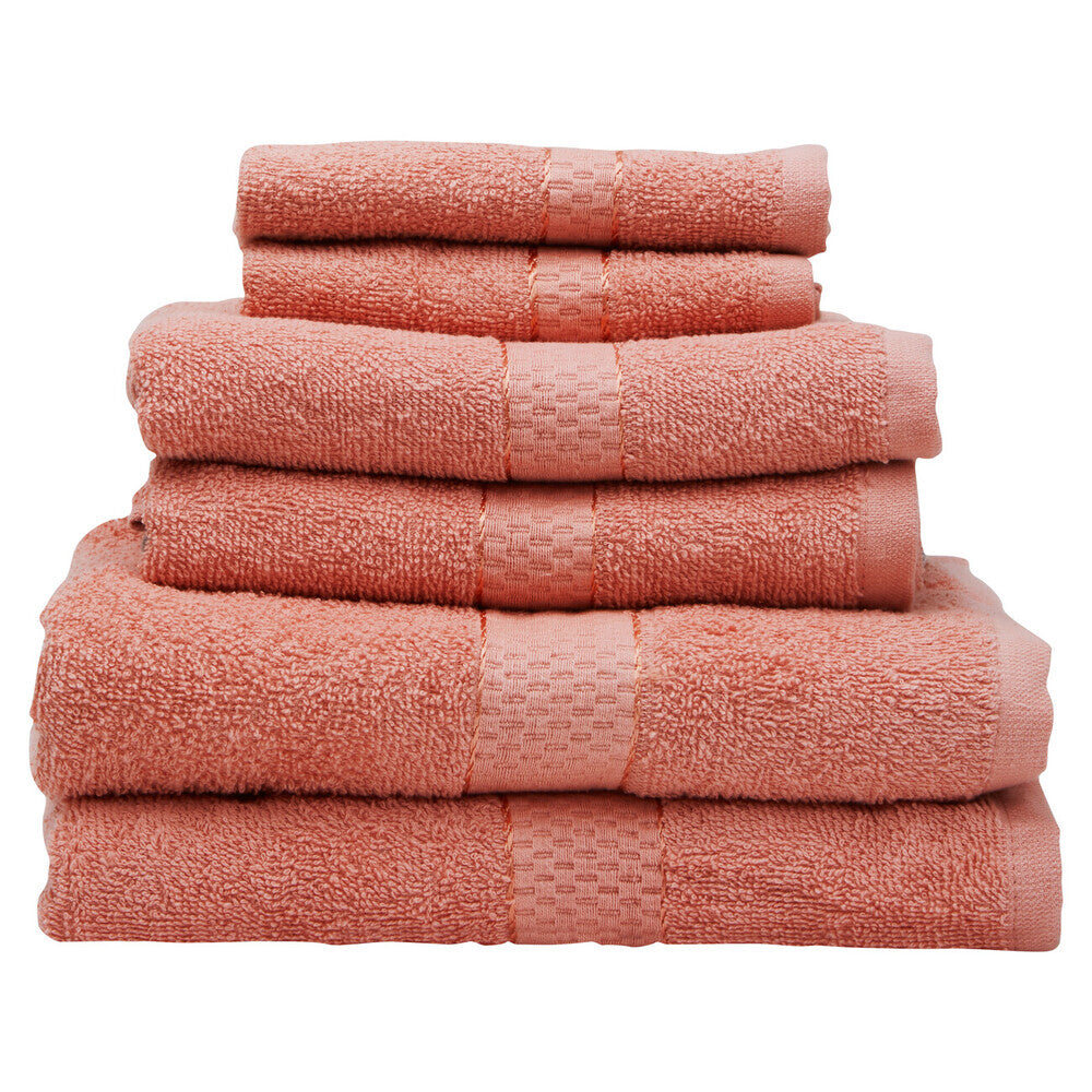 Thread &amp; Loom 6Pc Peach Pink Towel Set
