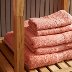 6 Piece Peach Pink Towel Set | Thread and Loom