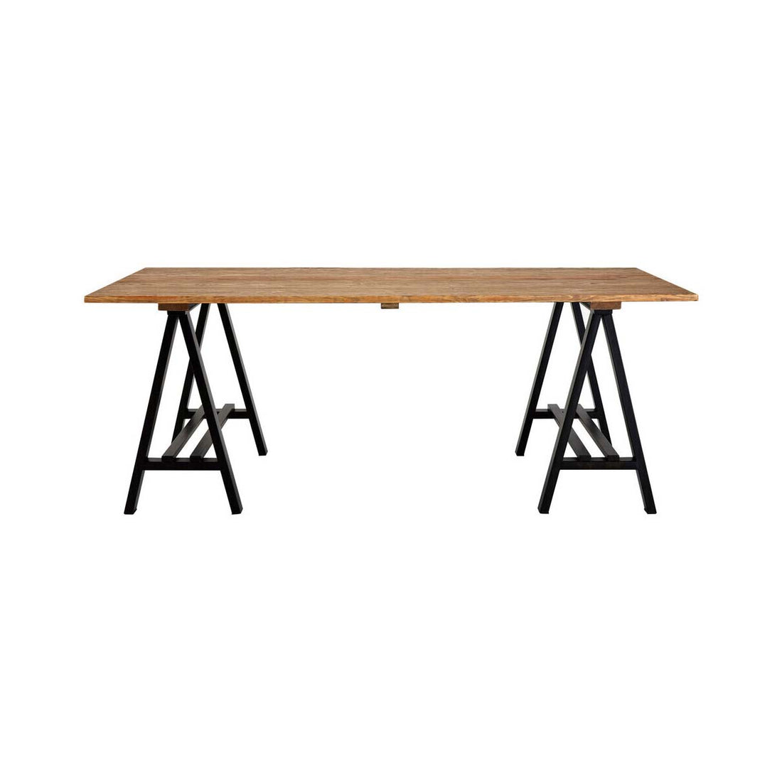 Hampstead Pine Wood And Iron Dining Table