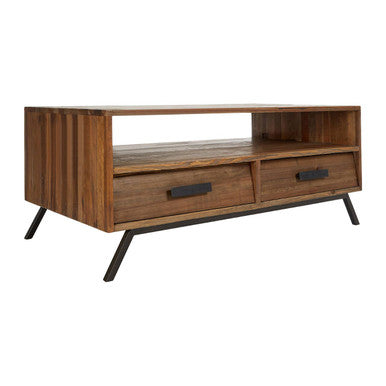 Brooklyn Fir Wood Coffee Table with Drawers - image 3