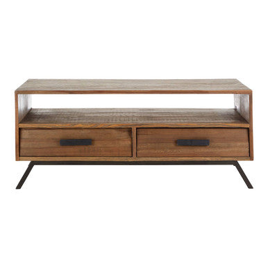 Brooklyn Fir Wood Coffee Table with Drawers - image 1