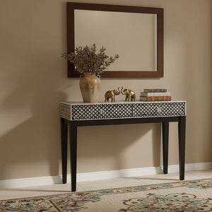 Boho Mother Of Pearl Console Table