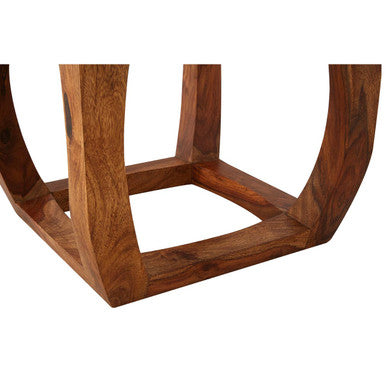 Boho Sheesham Wood And Jute Boho Stool - Image 4