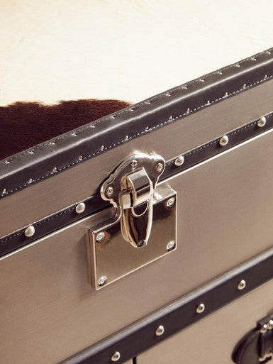 Kensington Townhouse Black And White Genuine Cowhide 3 Drawer Cabinet - Image 6