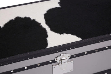 Kensington Townhouse Black And White Genuine Cowhide 3 Drawer Cabinet - Image 7