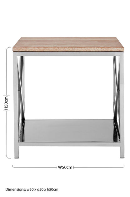 Chiswick Oak Wood Side Table