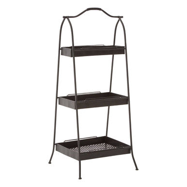 Lexa Black Metal Storage Rack