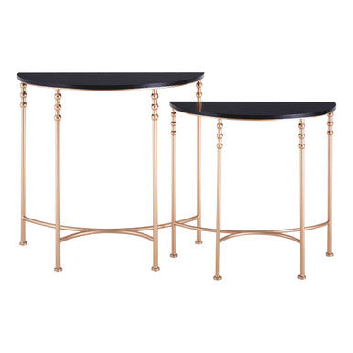 Lexa Set Of Two Half Round Console Tables