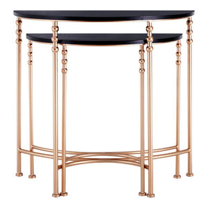 Lexa Set Of Two Half Round Console Tables