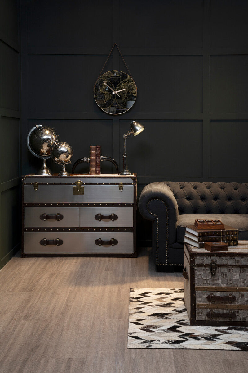 Kensington Townhouse Brown And White Cowhide Cabinet - Image 7