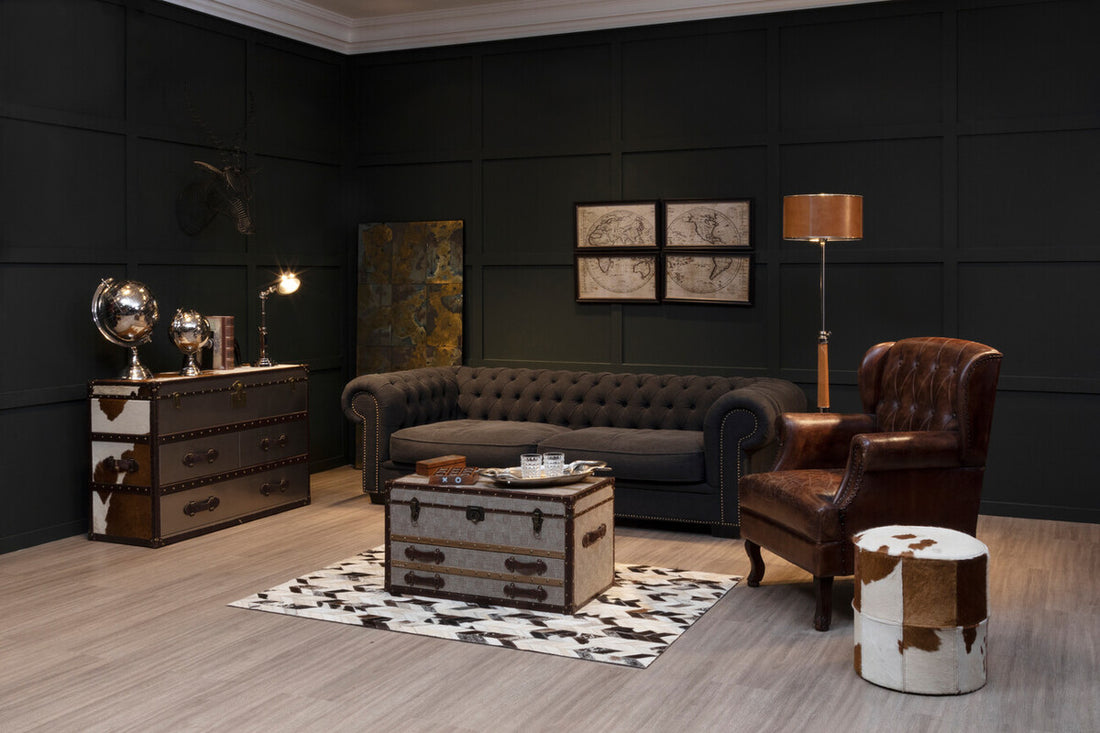 Kensington Townhouse Brown And White Cowhide Cabinet - Image 9