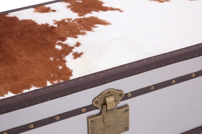 Kensington Townhouse Brown And White Cowhide Cabinet - Image 13
