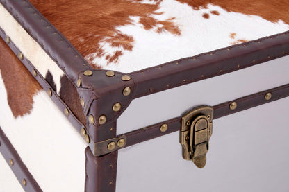 Kensington Townhouse Brown And White Cowhide Cabinet - Image 14
