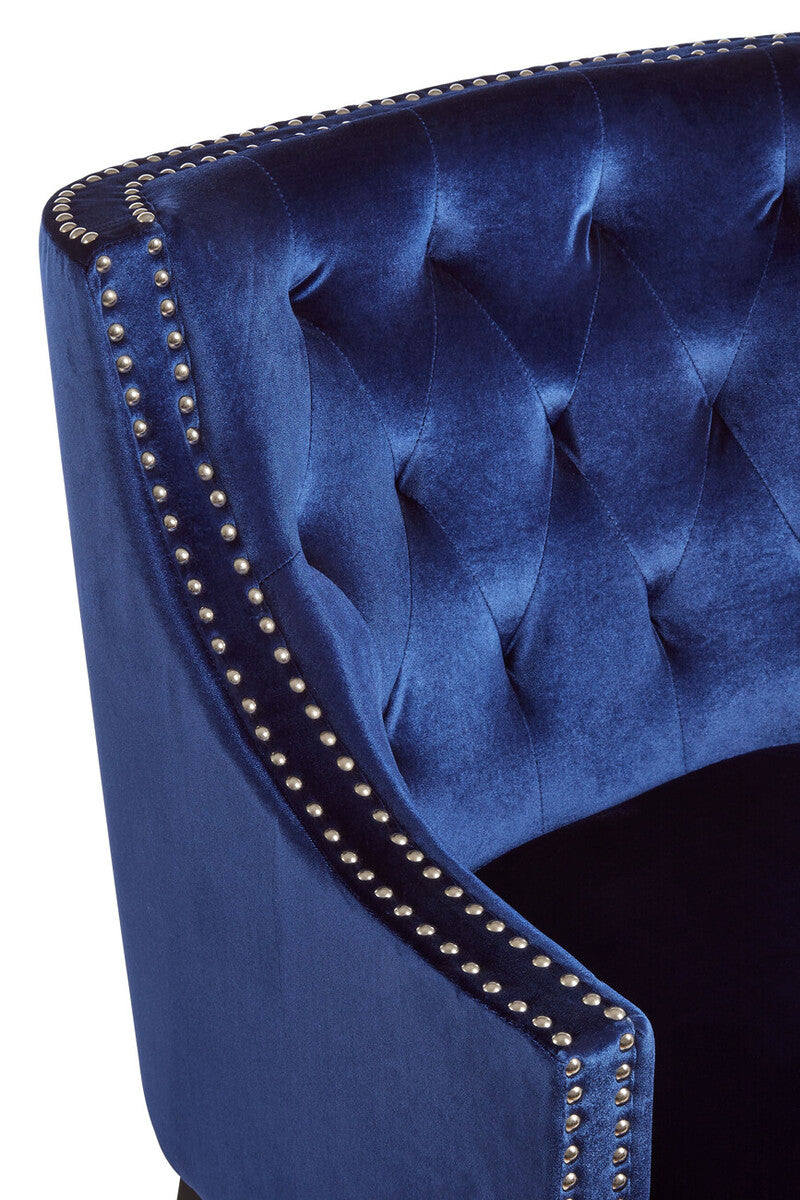 Darlington Navy Blue Velvet Armchair