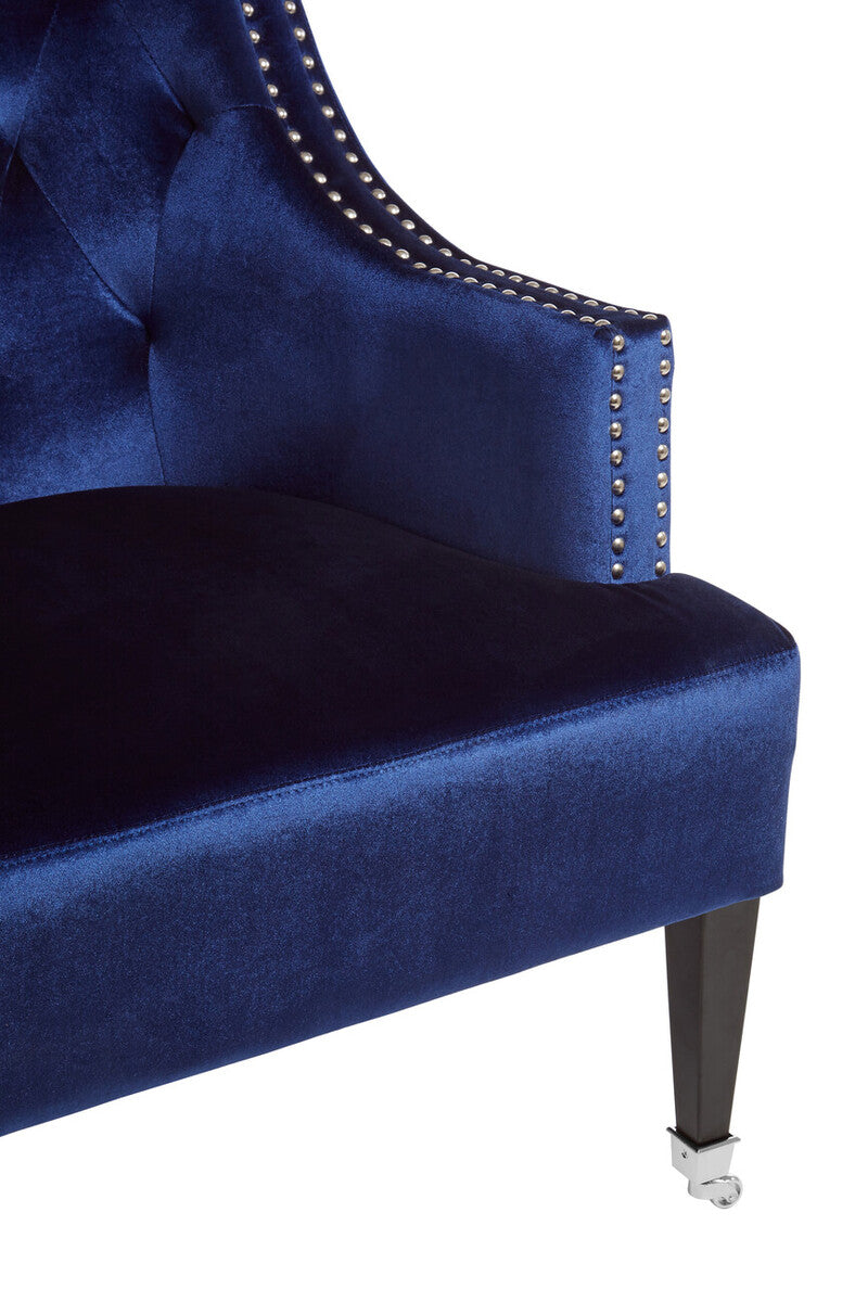 Darlington Navy Blue Velvet Armchair