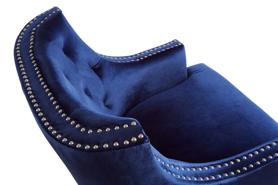 Darlington Navy Blue Velvet Armchair