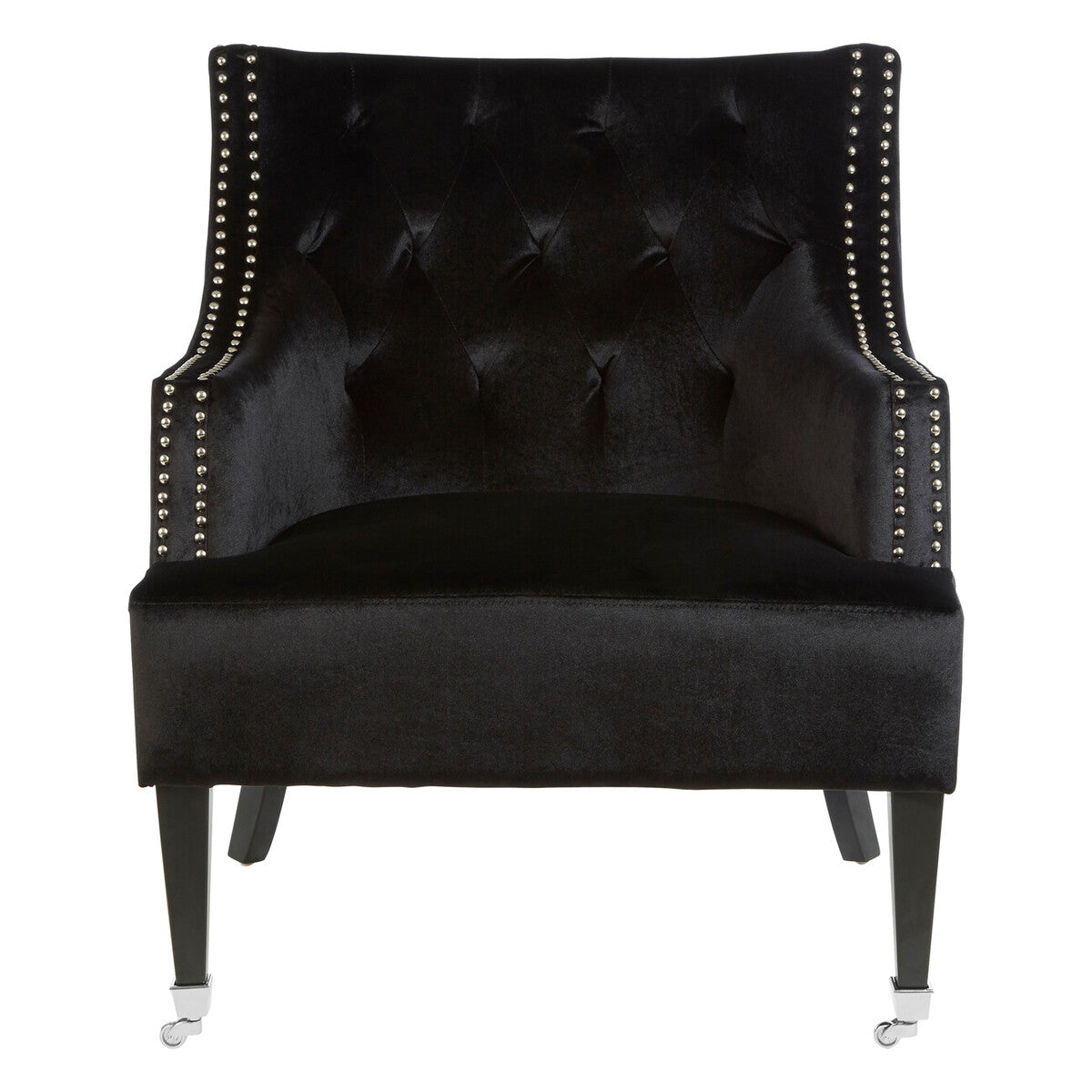 Darlington Black Velvet Armchair