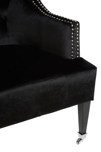 Darlington Black Velvet Armchair