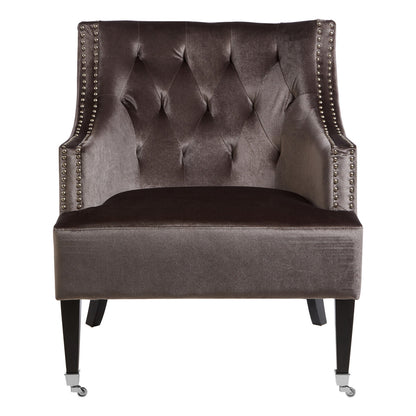 Darlington Grey Velvet Armchair