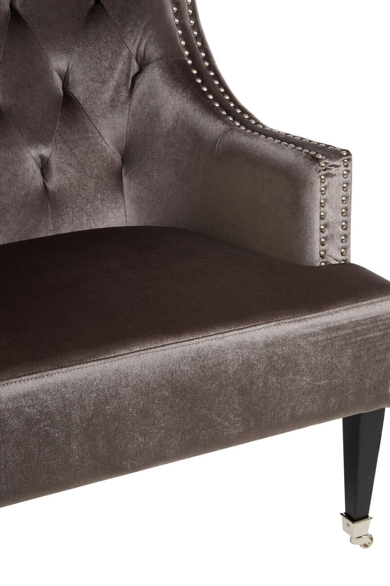 Darlington Grey Velvet Armchair