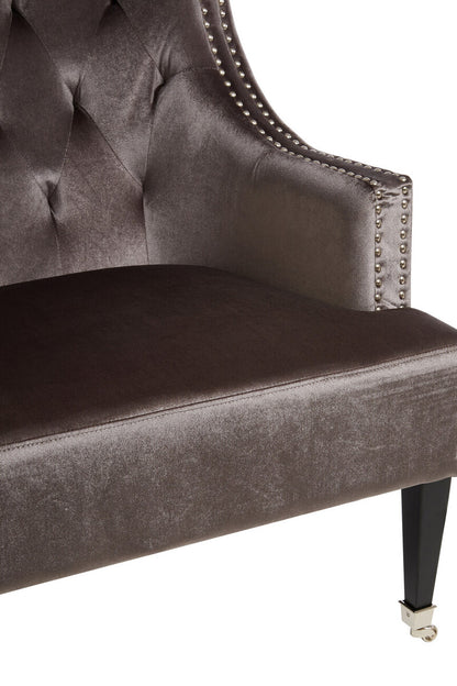 Darlington Grey Velvet Armchair