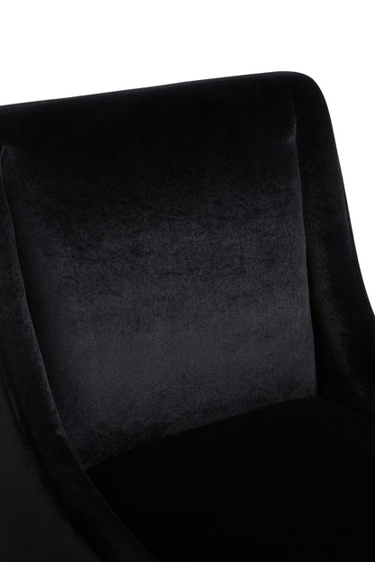 Downton Black Velvet Chair