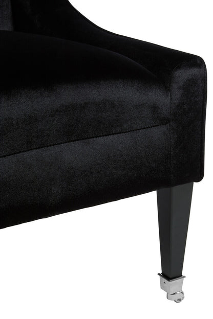 Downton Black Velvet Chair