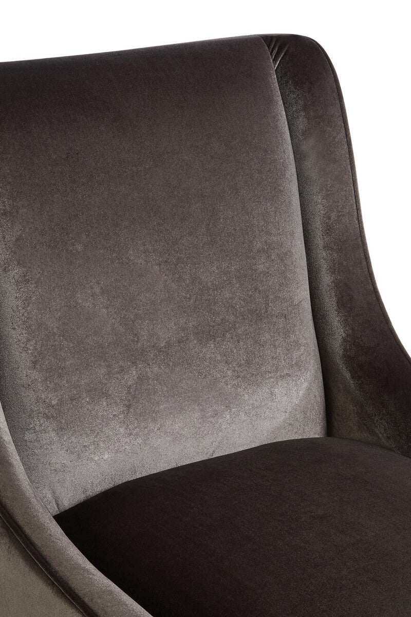 Downton Grey Velvet Chair