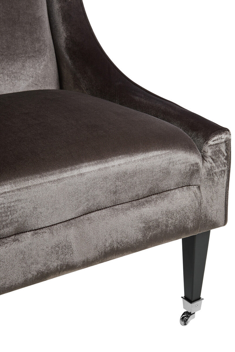 Downton Grey Velvet Chair