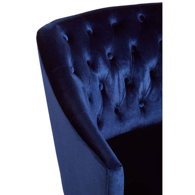 Darwin Blue Velvet Chair