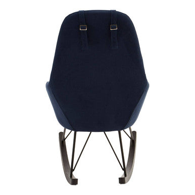 Kolding Blue Fabric Rocking Chair