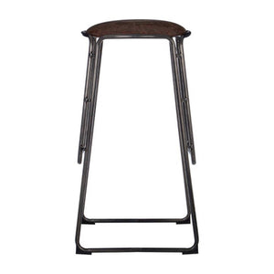 Dalston Mocha Bar Stool With Gunmetal Legs