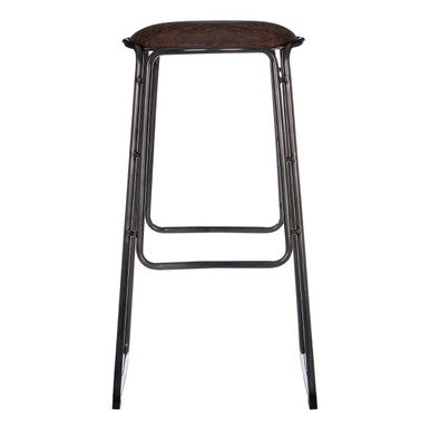 Dalston Mocha Bar Stool With Gunmetal Legs