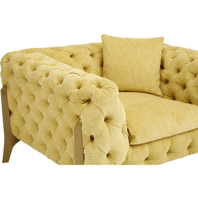 Esme Pistachio Green Tufted Armchair - Image 5