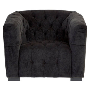 Fenton Black Fabric Armchair