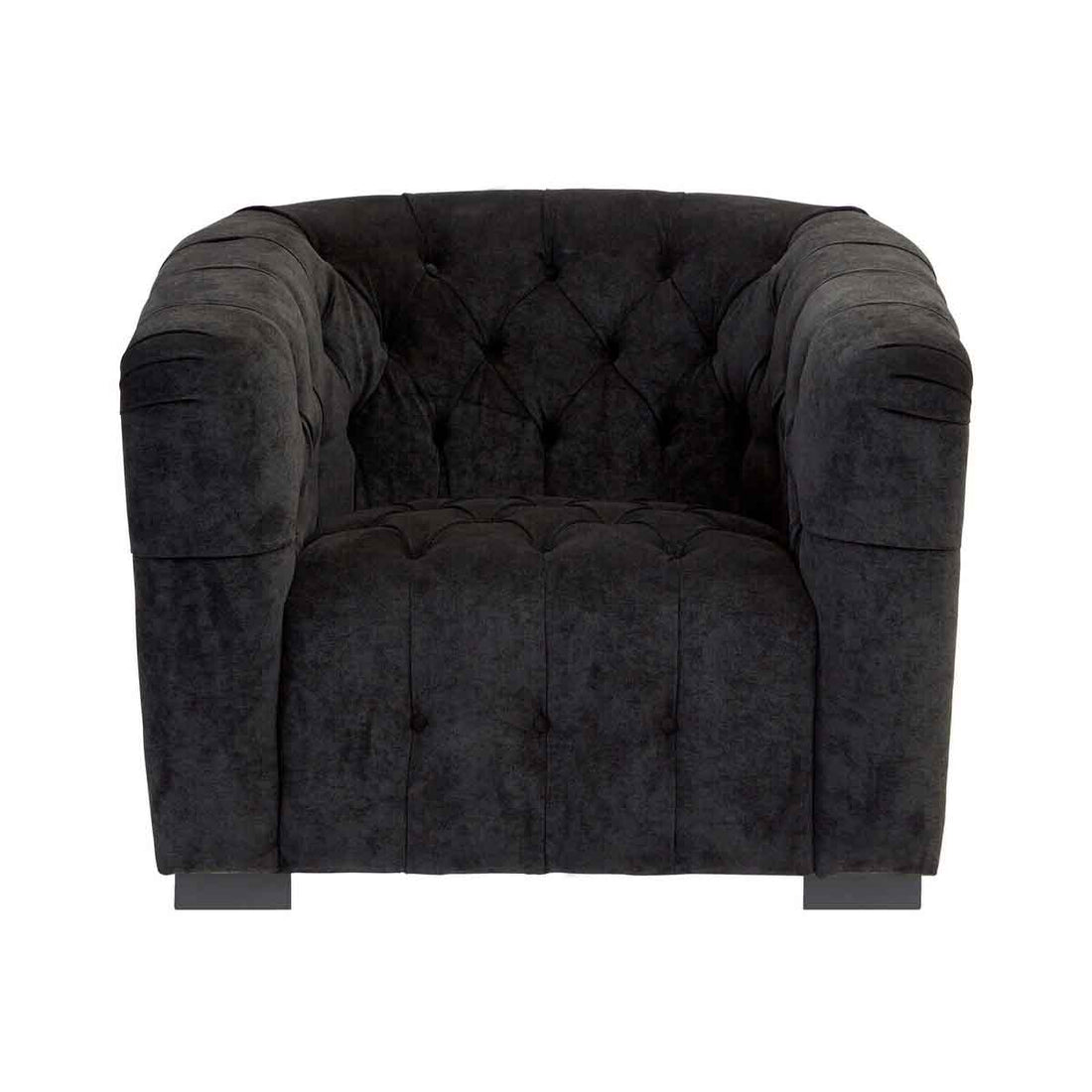 Fenton Black Fabric Armchair