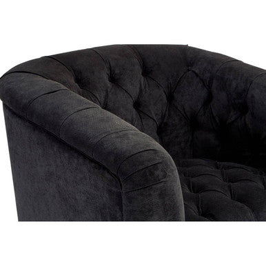 Fenton Black Fabric Armchair - Image 6