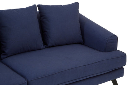 Mylo 3 Seater Navy Fabric Sofa