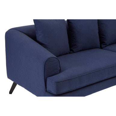 3 Seater Navy Fabric Sofa, Mylo