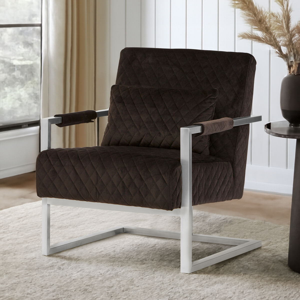 Gatsby Black Fabric Armchair