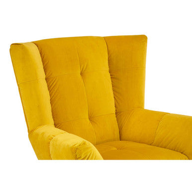 Maiko Yellow Fabric Armchair - Image 6