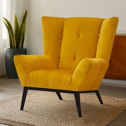 Maiko Yellow Fabric Armchair