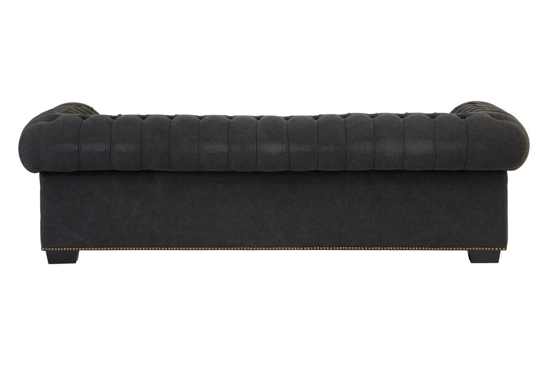 3 Seater Charcoal Fabric Sofa, Lincoln - Image 5