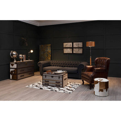 Lincoln 3 Seater Charcoal Fabric Sofa