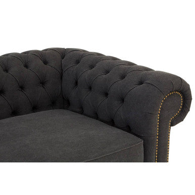 Lincoln 3 Seater Charcoal Fabric Sofa