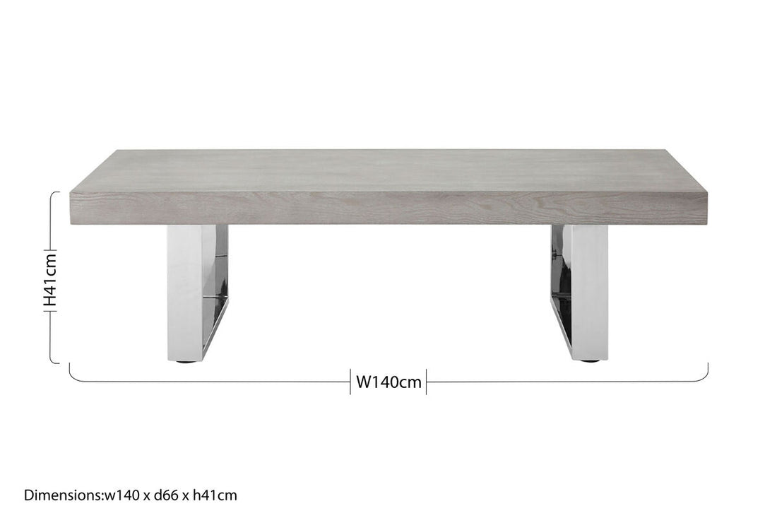 Ulmus Grey Elm Wood Coffee Table - Image 11